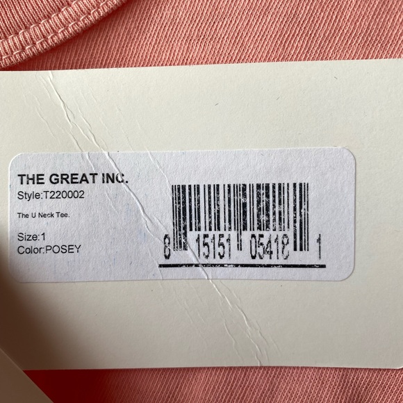 The Great U Neck T in size 1 (S) NWT 😍 - Picture 4 of 6